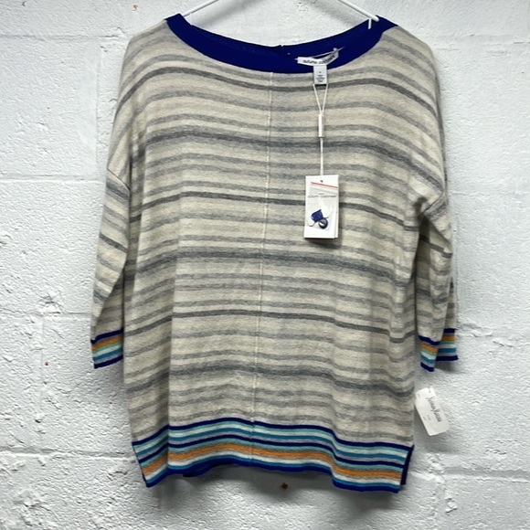 NEW AUTUMN CASHMERE Striped Cashmere Sweater sz small - Picture 2 of 8